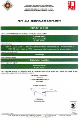 PEFC Zertifikat 2016